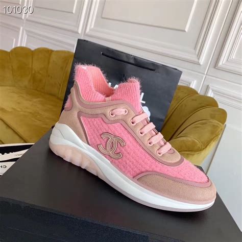 chanel tennis shoes pink